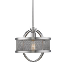 Golden 3167-M1L PW-PW - Golden Lighting Colson 1-light Pendant in Pewter with Pewter shade